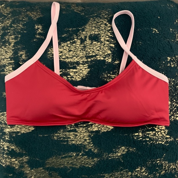 Kate Spade Red and Pink Bralette Swim Bikini Top - Picture 3 of 4
